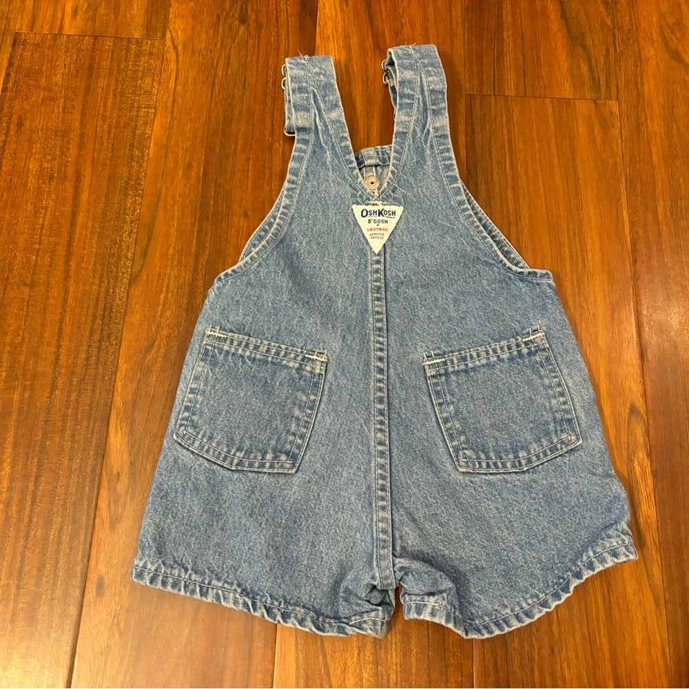 Osh Kosh B’Gosh vintage denim overall shorts - Picture 2 of 7